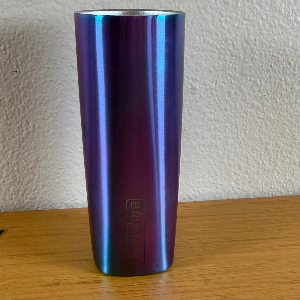 BruMate Highball Tumbler 12oz Iridescent Rainbow Stainless Steel Barware Ombre